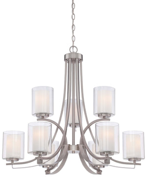 Minka-Lavery - 4109-84 - Nine Light Chandelier - Parsons Studio - Brushed Nickel