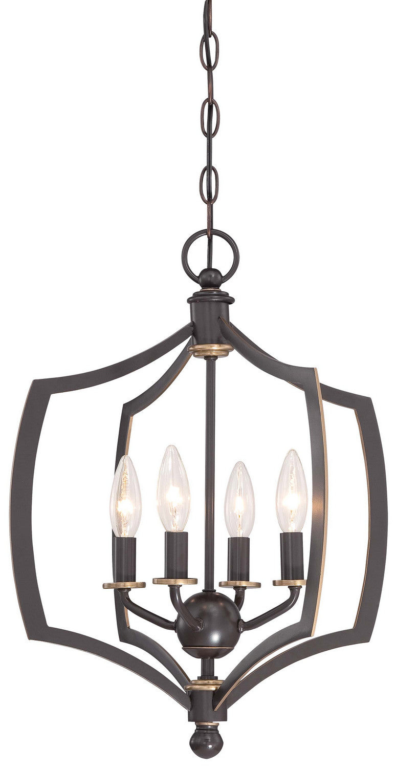 Minka-Lavery - 4374-579 - Four Light Mini Chandelier - Middletown - Downton Bronze w/Gold Highlights