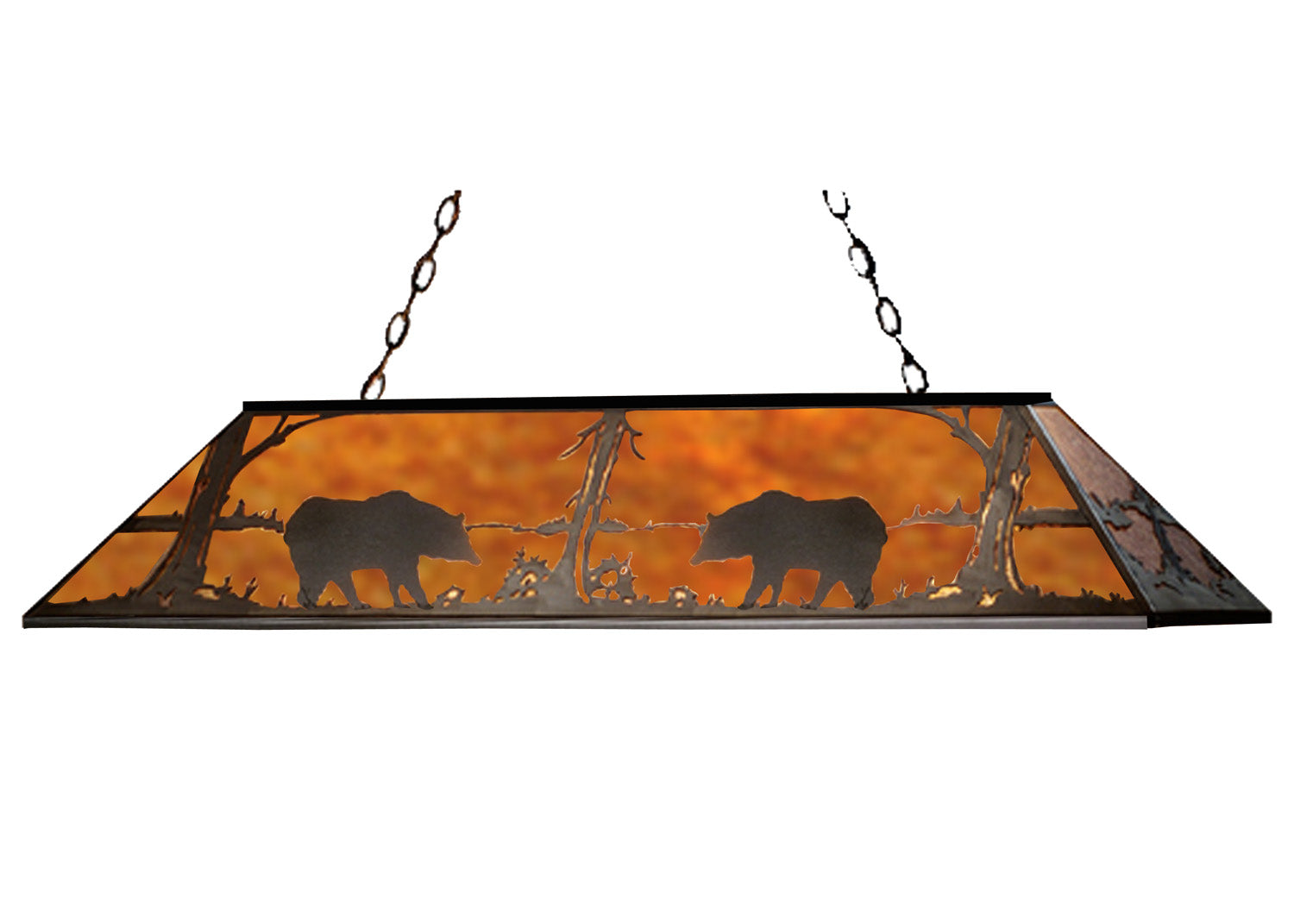 Meyda Tiffany - 65415 - 11 Light Pendant - Bear At Lake - Black