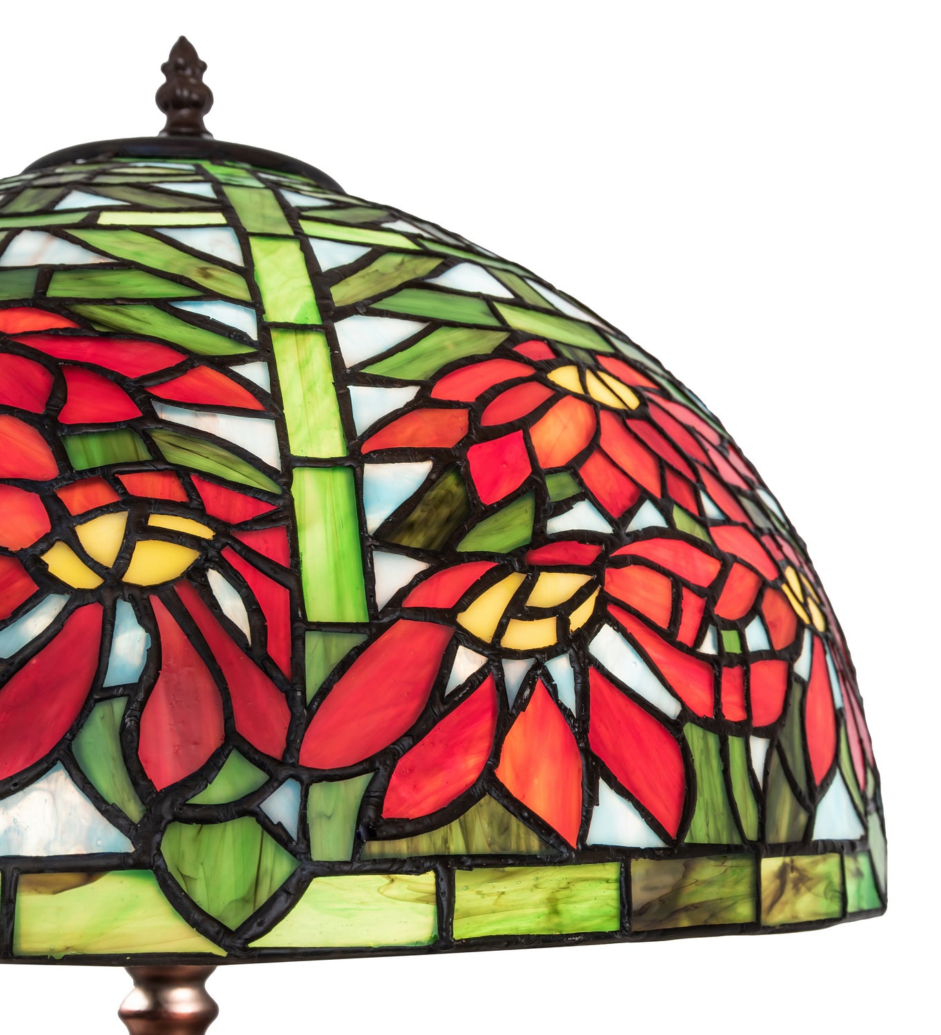 Meyda Tiffany - 65896 - 25"Table Lamp - Tiffany Poinsettia - Mahogany Bronze