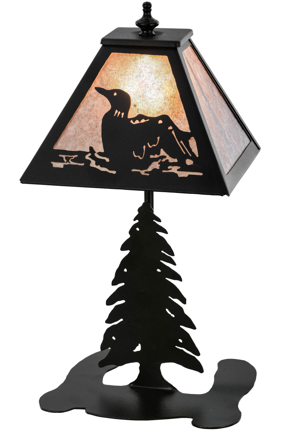 Meyda Tiffany - 67222 - One Light Accent Lamp - Loon - Black Metal