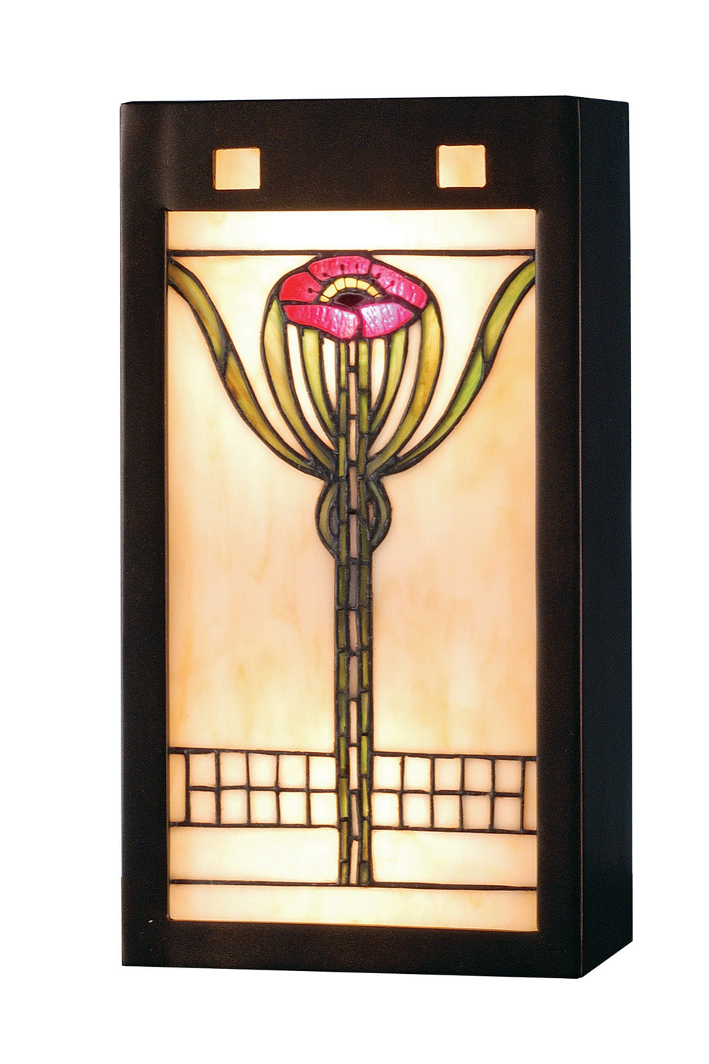 Meyda Tiffany - 71009 - Wall Sconce - Parker Poppy - Mahogany Bronze