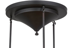 Meyda Tiffany - 72022 - Three Light Pendant Hardware - Craftsman Brown On Brass - Craftsman Brown