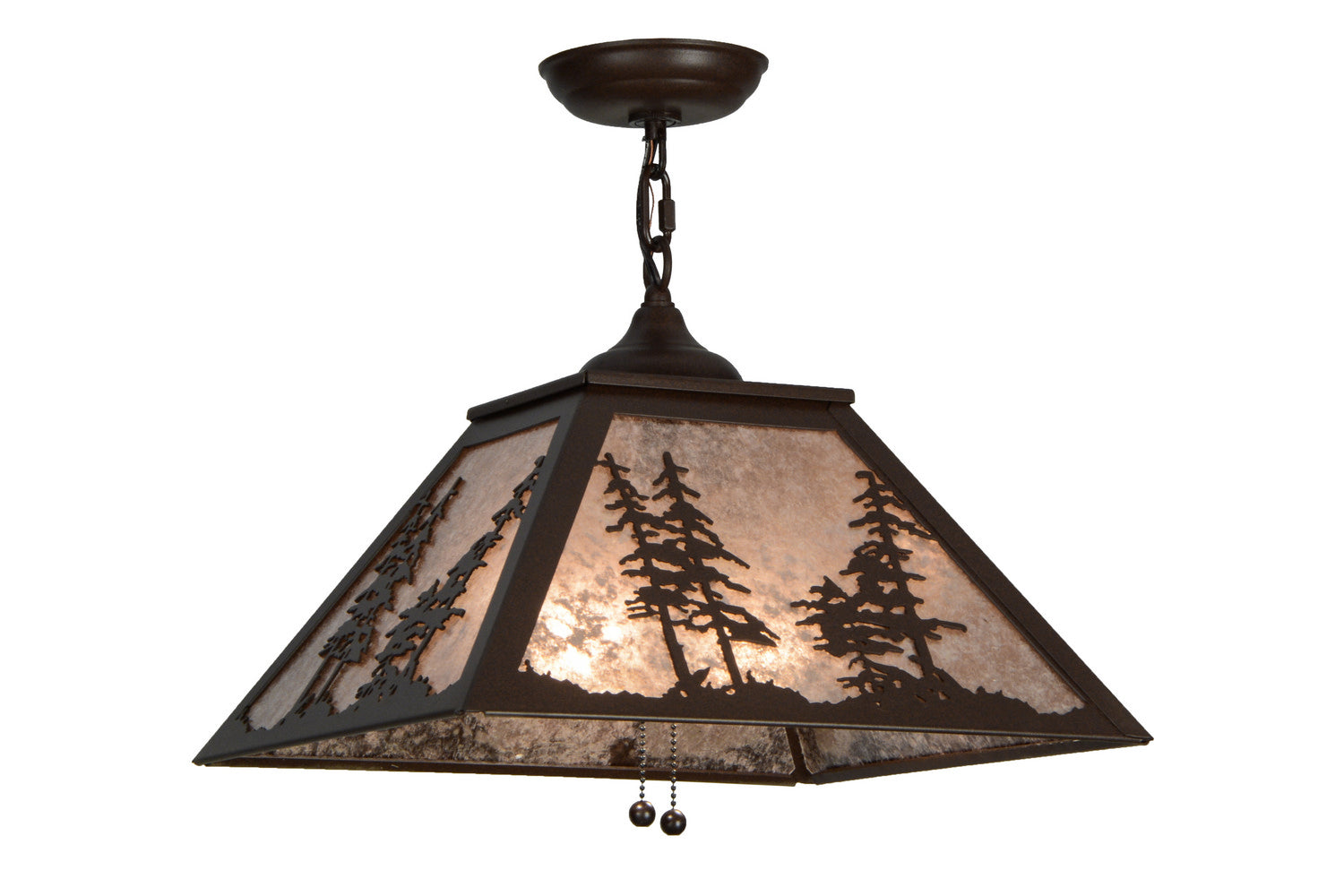 Meyda Tiffany - 109955 - Two Light Pendant - Tall Pines - Cafe Noir