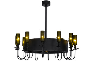 Meyda Tiffany - 110041 - 12 Light Chandel-Air - Tuscan Vineyard - Black Metal