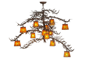 Meyda Tiffany - 113655 - 12 Light Chandelier - Pine Branch - Cafe Noir