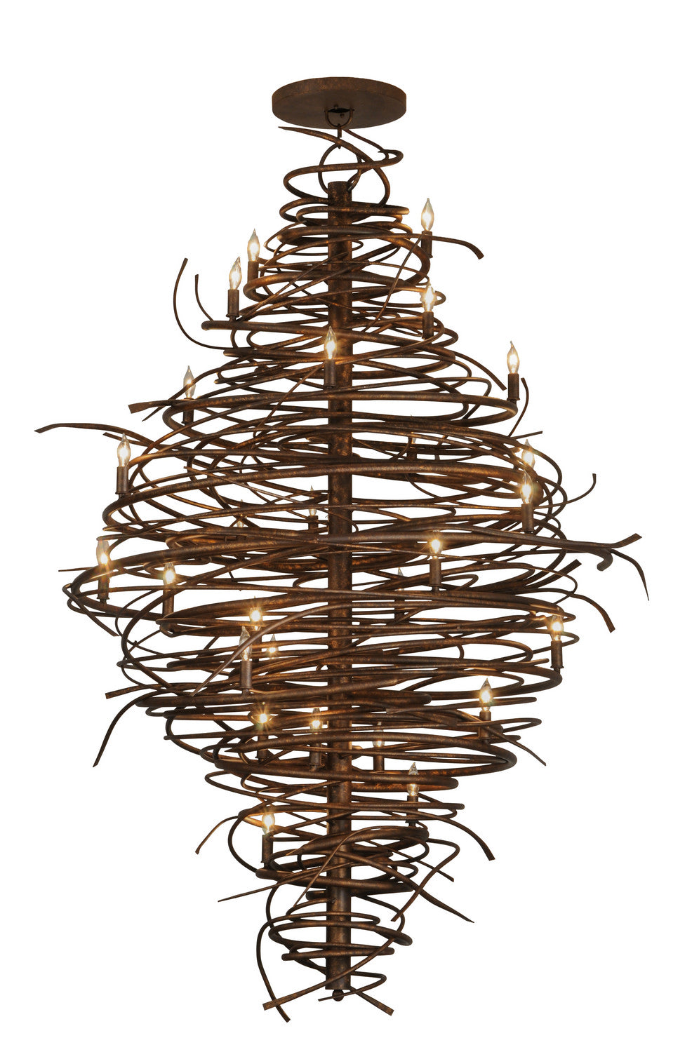 Meyda Tiffany - 115340 - 28 Light Chandelier - Cyclone - Antique Rust