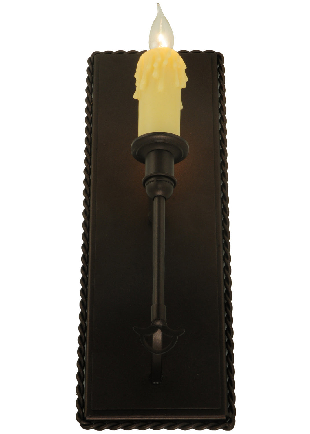 Meyda Tiffany - 130505 - One Light Wall Sconce - Levi - Mahogany Bronze