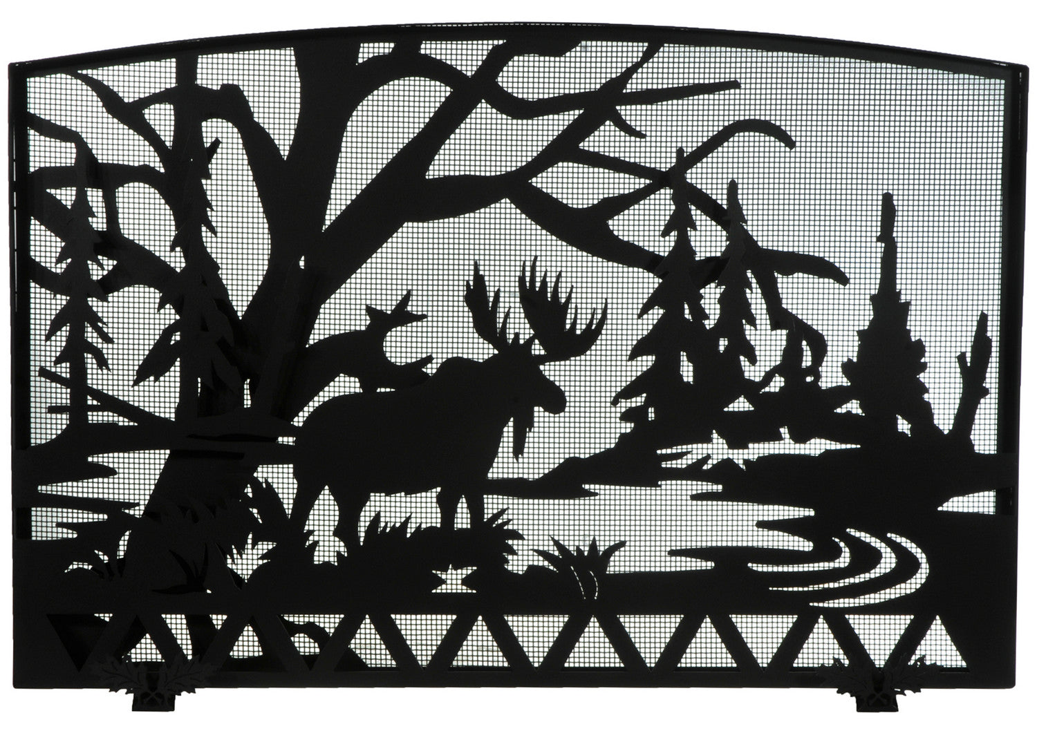 Meyda Tiffany - 131936 - Fireplace Screen - Moose Creek - Textured Black Mesh