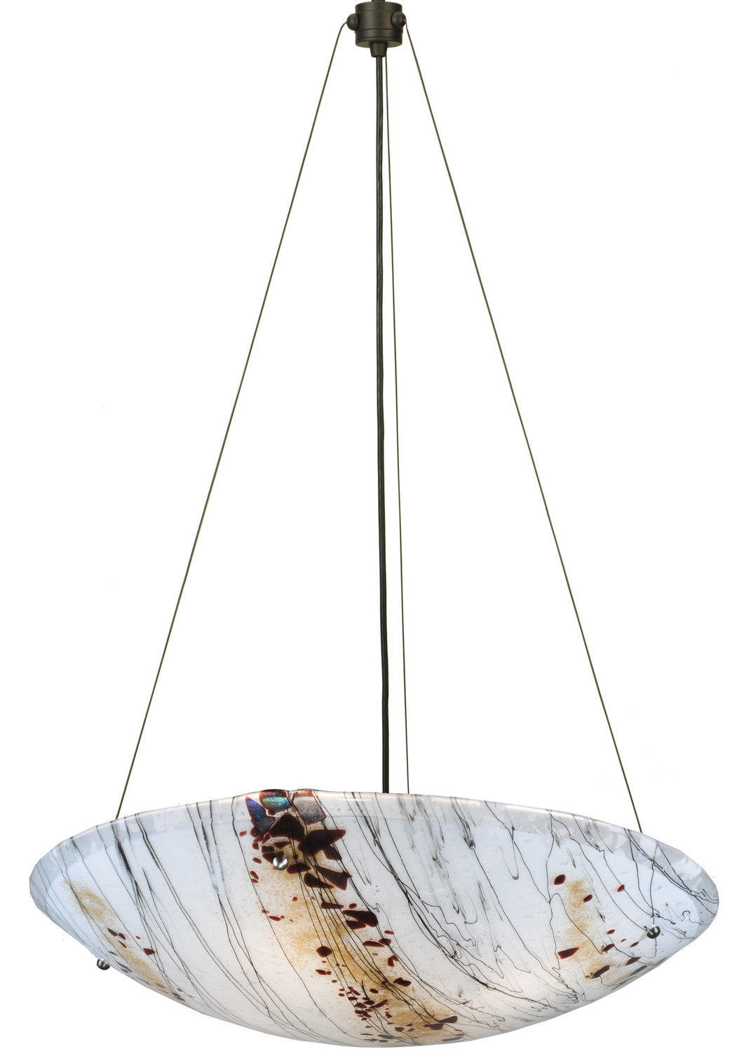 Meyda Tiffany - 133979 - Three Light Pendant - Metro Fusion - Craftsman Brown