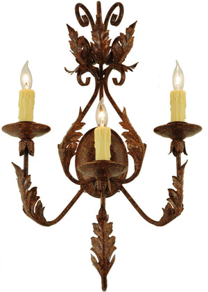 Meyda Tiffany - 135057 - Three Light Wall Sconce - French Elegance - Oxide Bronze