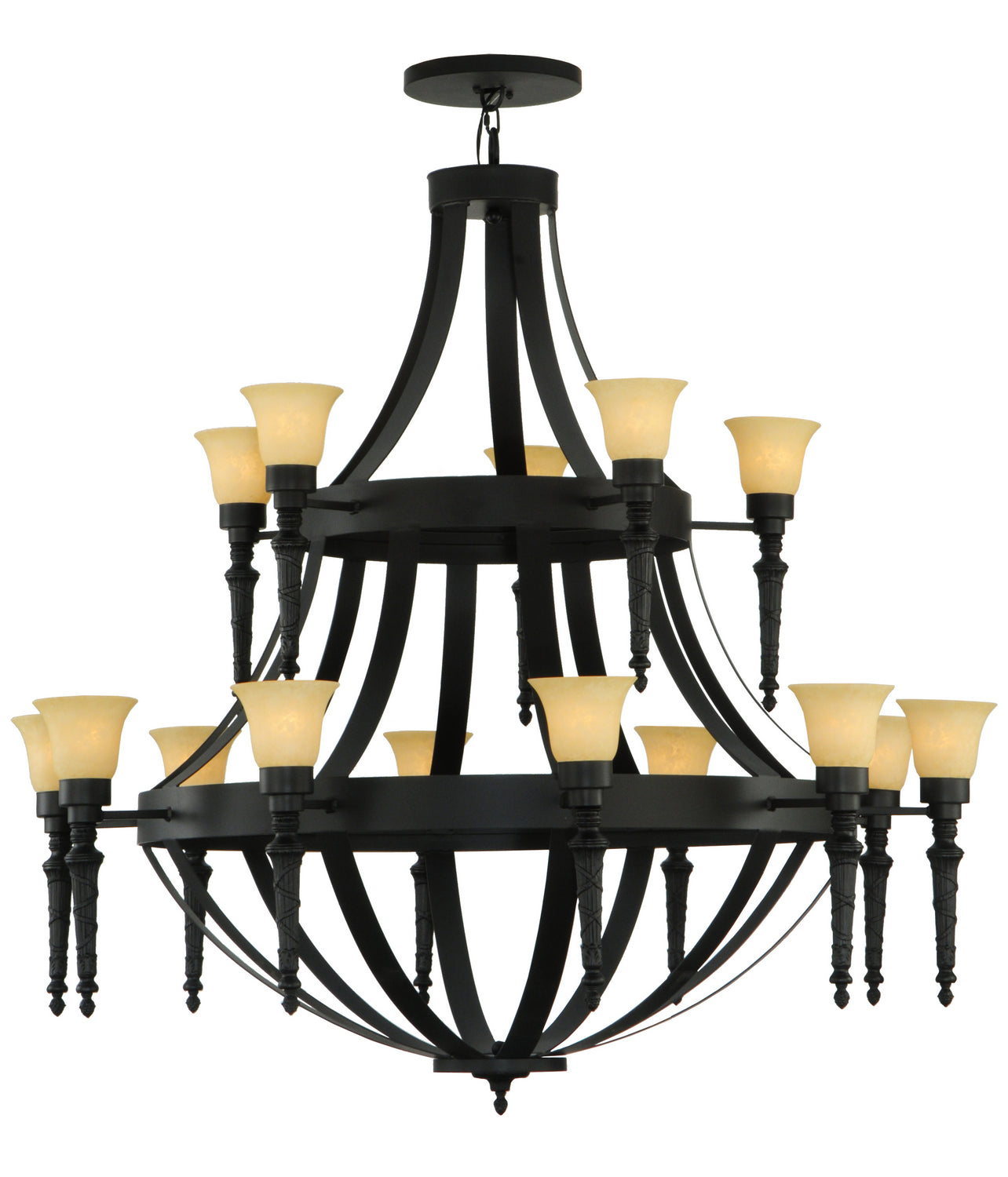 Meyda Tiffany - 135086 - 15 Light Chandelier - Pontoise - Blackwash