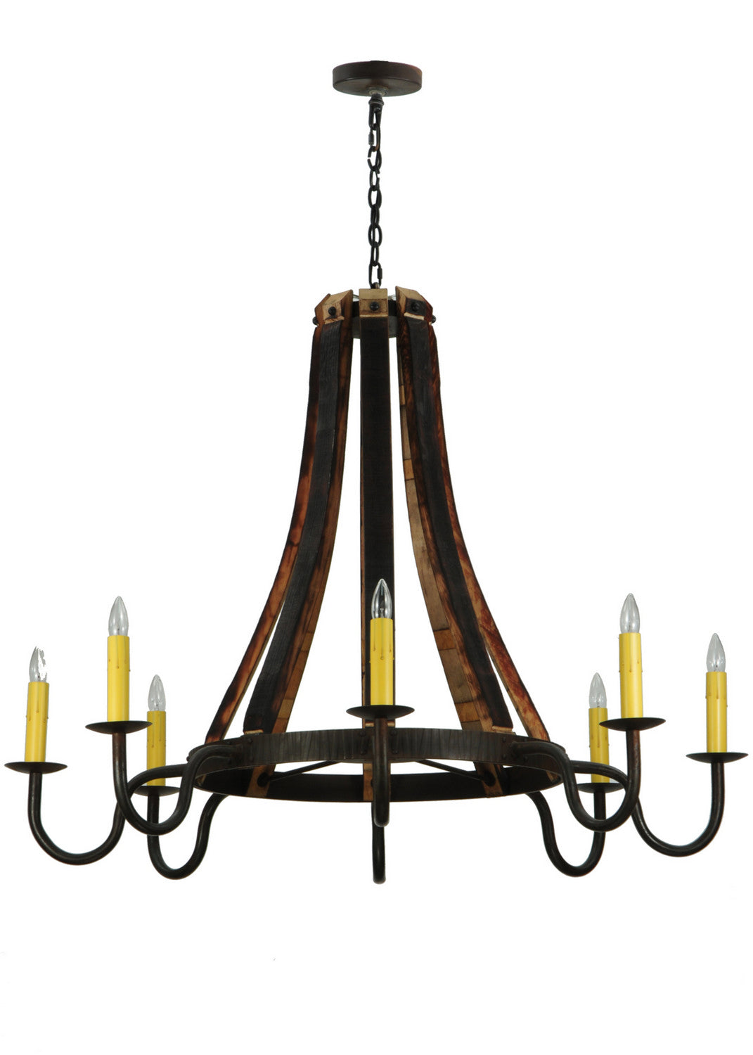 Meyda Tiffany - 135754 - Eight Light Chandelier - Barrel Stave - Costello Black