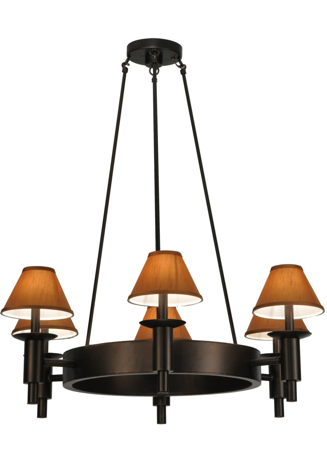 Meyda Tiffany - 136453 - Six Light Chandelier - Calais - Mahogany Bronze