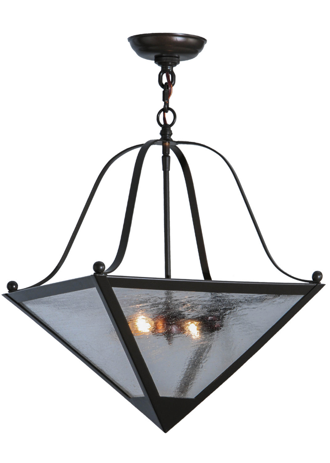 Meyda Tiffany - 137503 - Two Light Pendant - Zale - Timeless Bronze