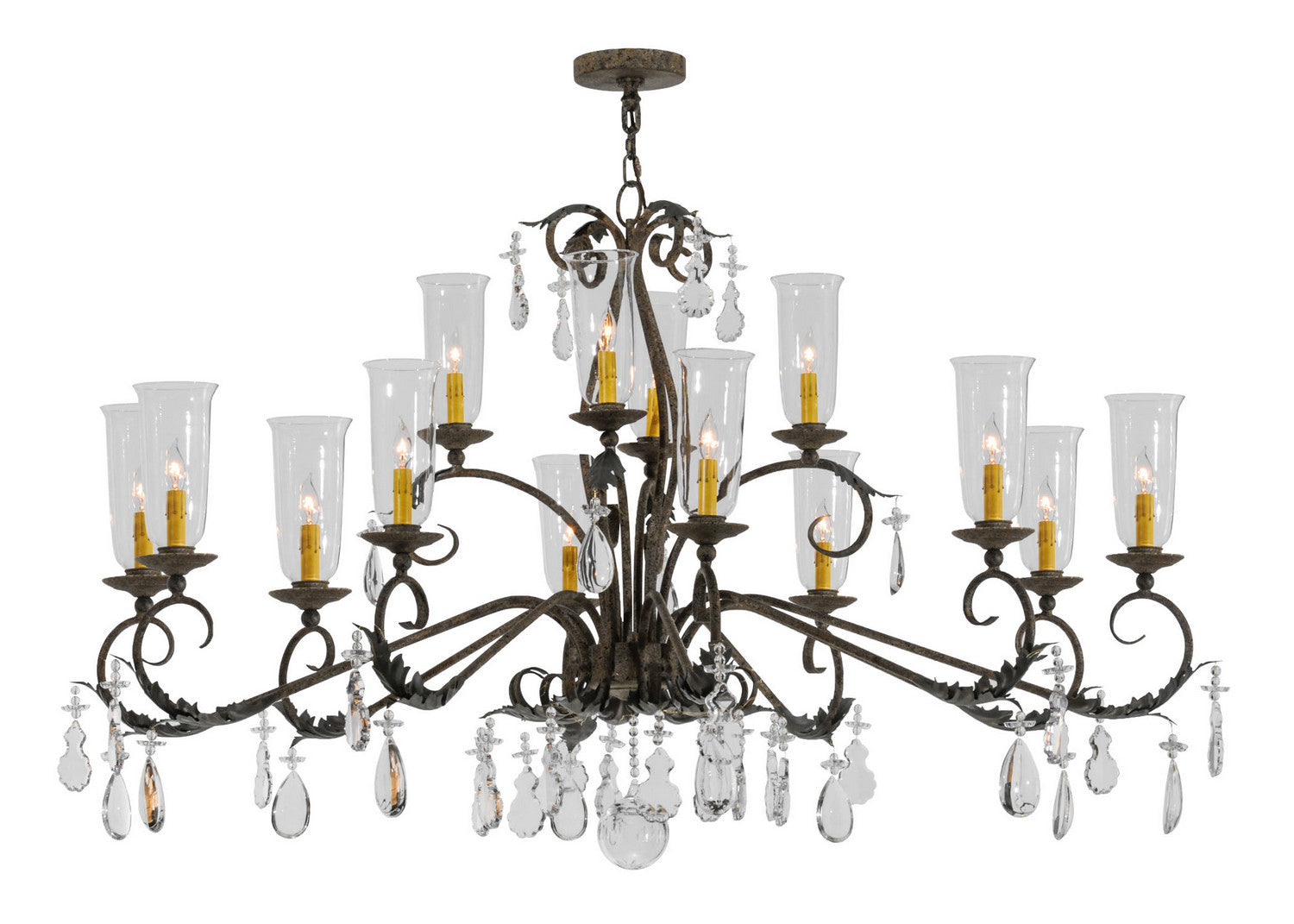 Meyda Tiffany - 138846 - 14 Light Chandelier - Windsor - French Bronze