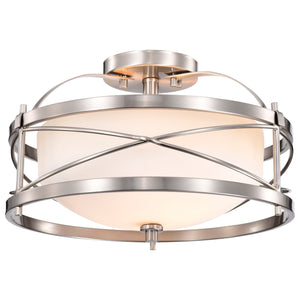 Nuvo Lighting - 60-5331 - Two Light Semi Flush Mount - Ginger - Brushed Nickel