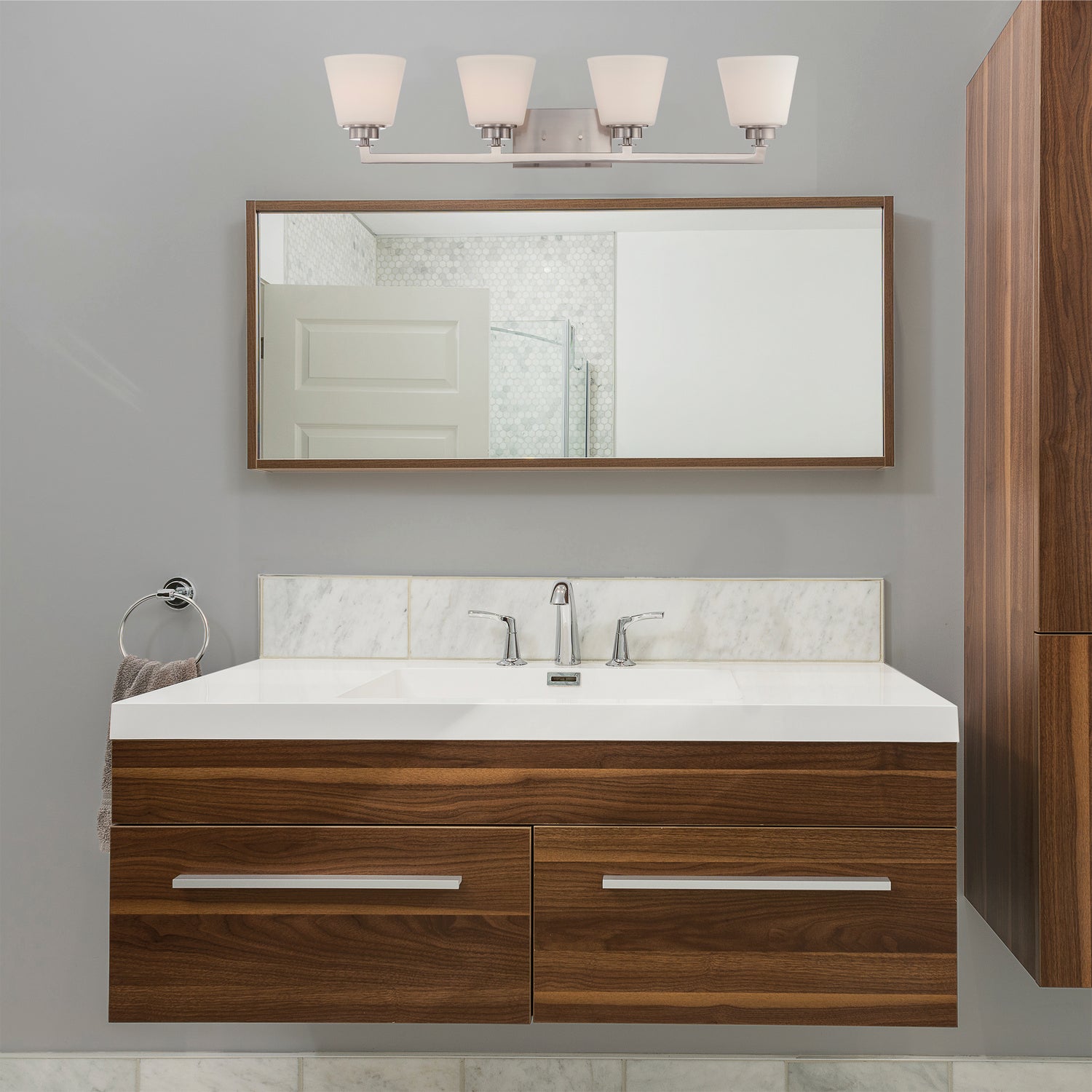 Nuvo Lighting - 60-5454 - Four Light Vanity - Mobili - Brushed Nickel