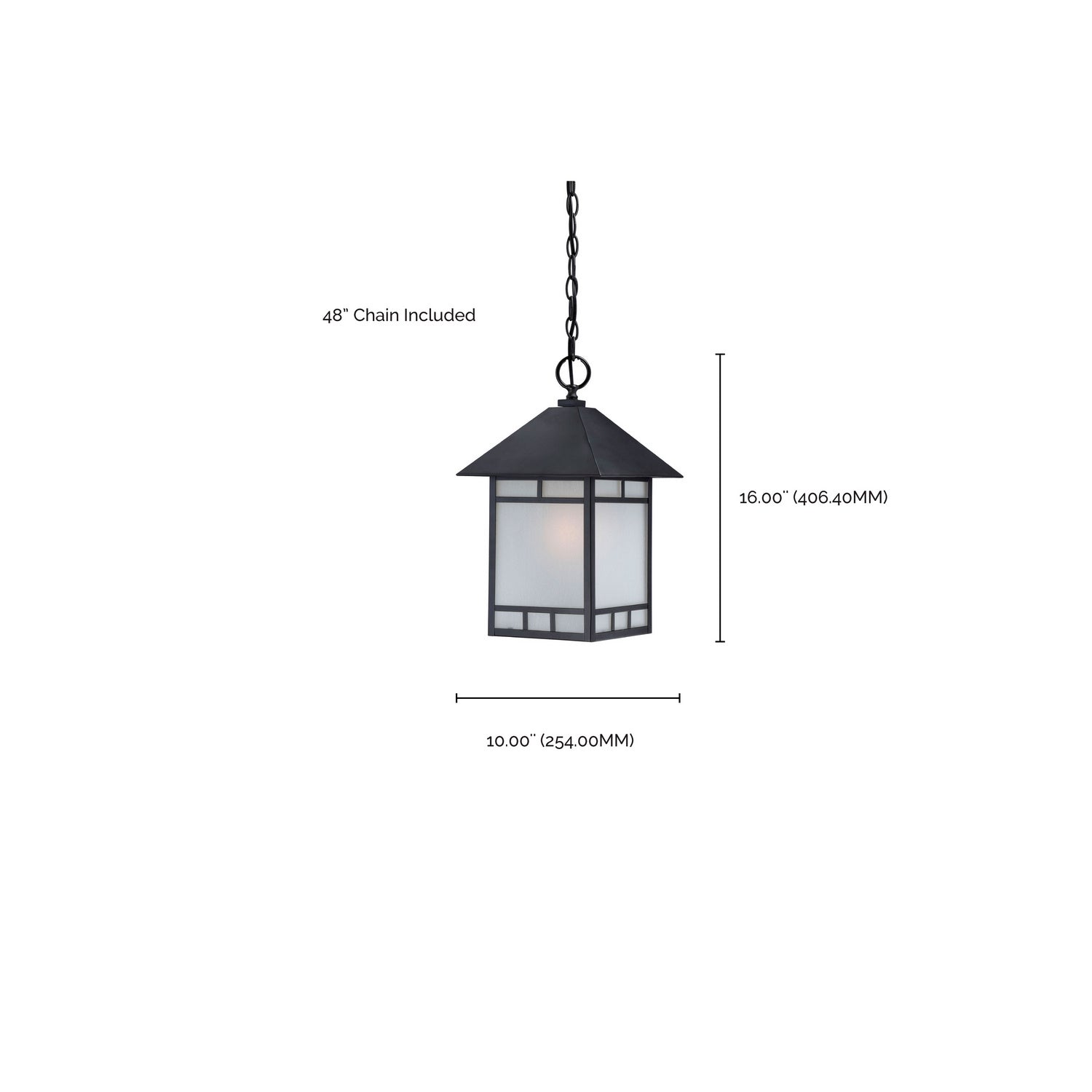 Nuvo Lighting - 60-5604 - One Light Hanging Lantern - Drexel - Stone Black