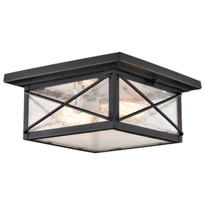 Nuvo Lighting - 60-5626 - Two Light Flush Mount - Wingate - Textured Black