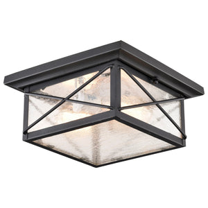 Nuvo Lighting - 60-5626 - Two Light Flush Mount - Wingate - Textured Black