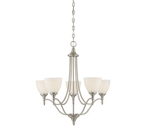 Savoy House - 1-1001-5-SN - Five Light Chandelier - Herndon - Satin Nickel