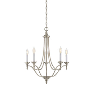 Savoy House - 1-1008-5-SN - Five Light Chandelier - Herndon - Satin Nickel