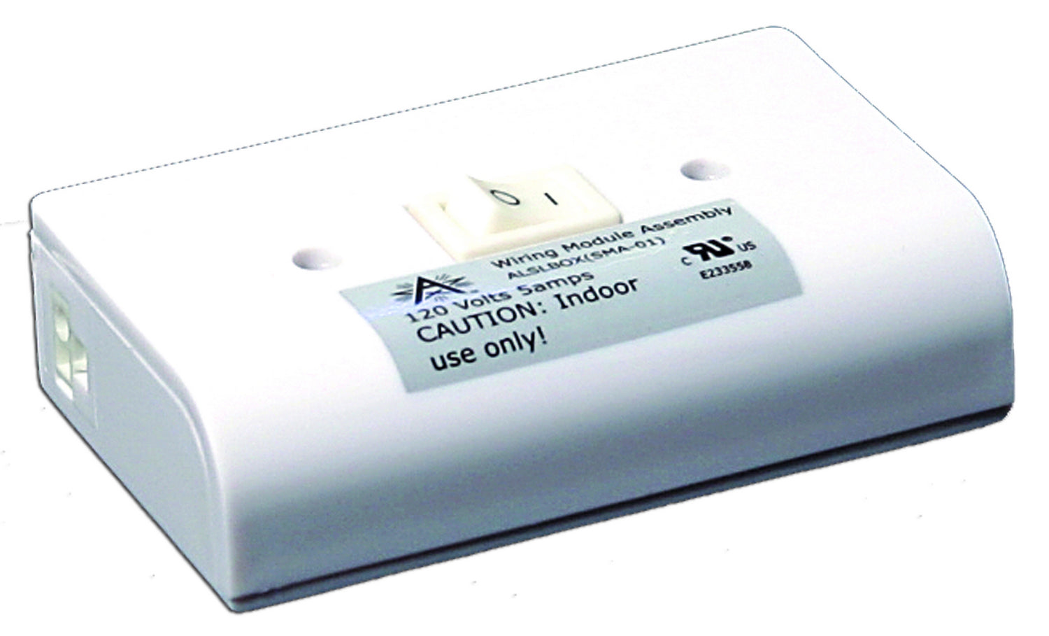 American Lighting - ALSLBOX-WH-B - Puck Slim Line Hardwire Box Two Molex Outlets On/Off Switch - MVP/MVP5CCT - White