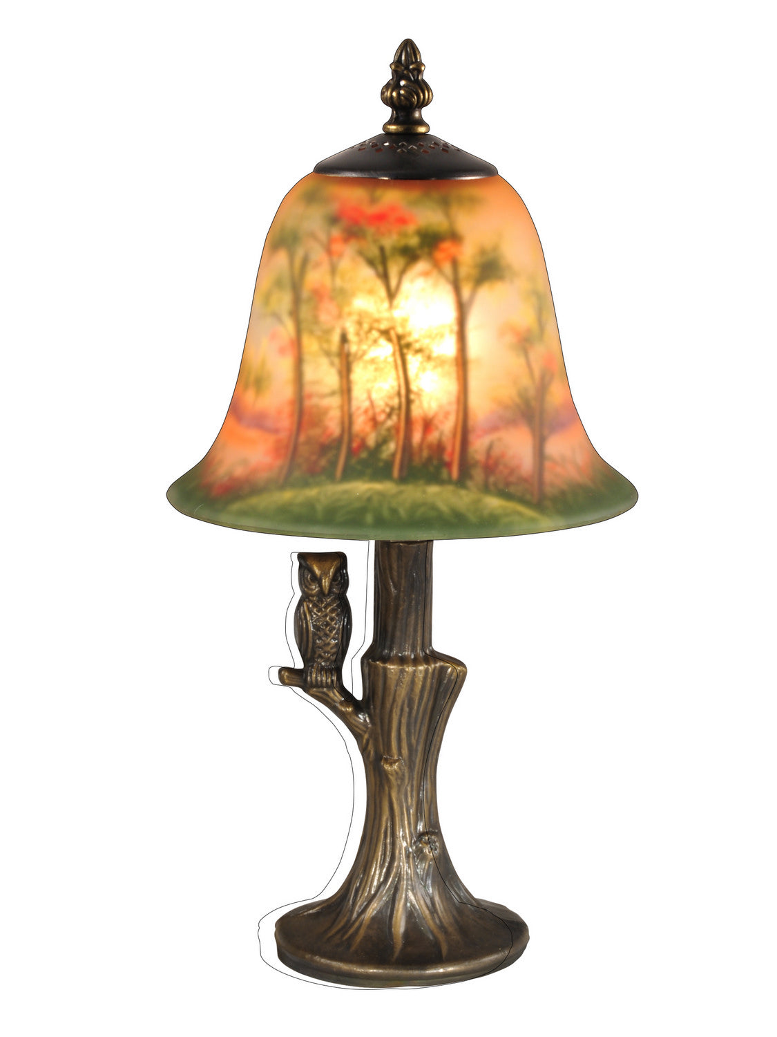 Dale Tiffany - TA15149 - One Light Accent Table Lamp - With Owl - Antique Brass