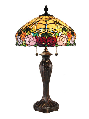 Dale Tiffany - TT15097 - Two Light Table Lamp - Zenia Rose - Fieldstone