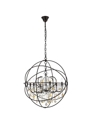 Elegant Lighting - 1130D32DB-GT/RC - Six Light Chandelier - Geneva - Dark Bronze