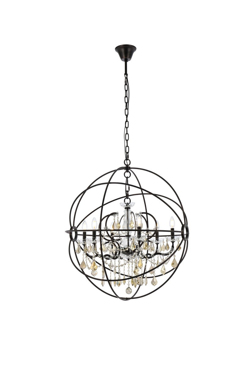 Elegant Lighting - 1130D32DB-GT/RC - Six Light Chandelier - Geneva - Dark Bronze