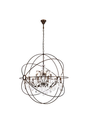 Elegant Lighting - 1130G43DB/RC - 18 Light Chandelier - Geneva - Dark Bronze