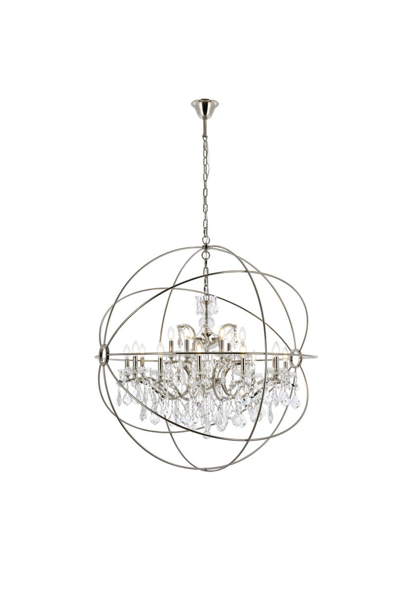 Elegant Lighting - 1130G43PN/RC - 18 Light Chandelier - Geneva - Polished Nickel