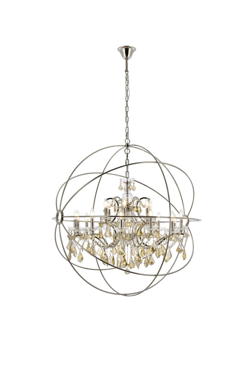 Elegant Lighting - 1130G43PN-GT/RC - 18 Light Chandelier - Geneva - Polished Nickel