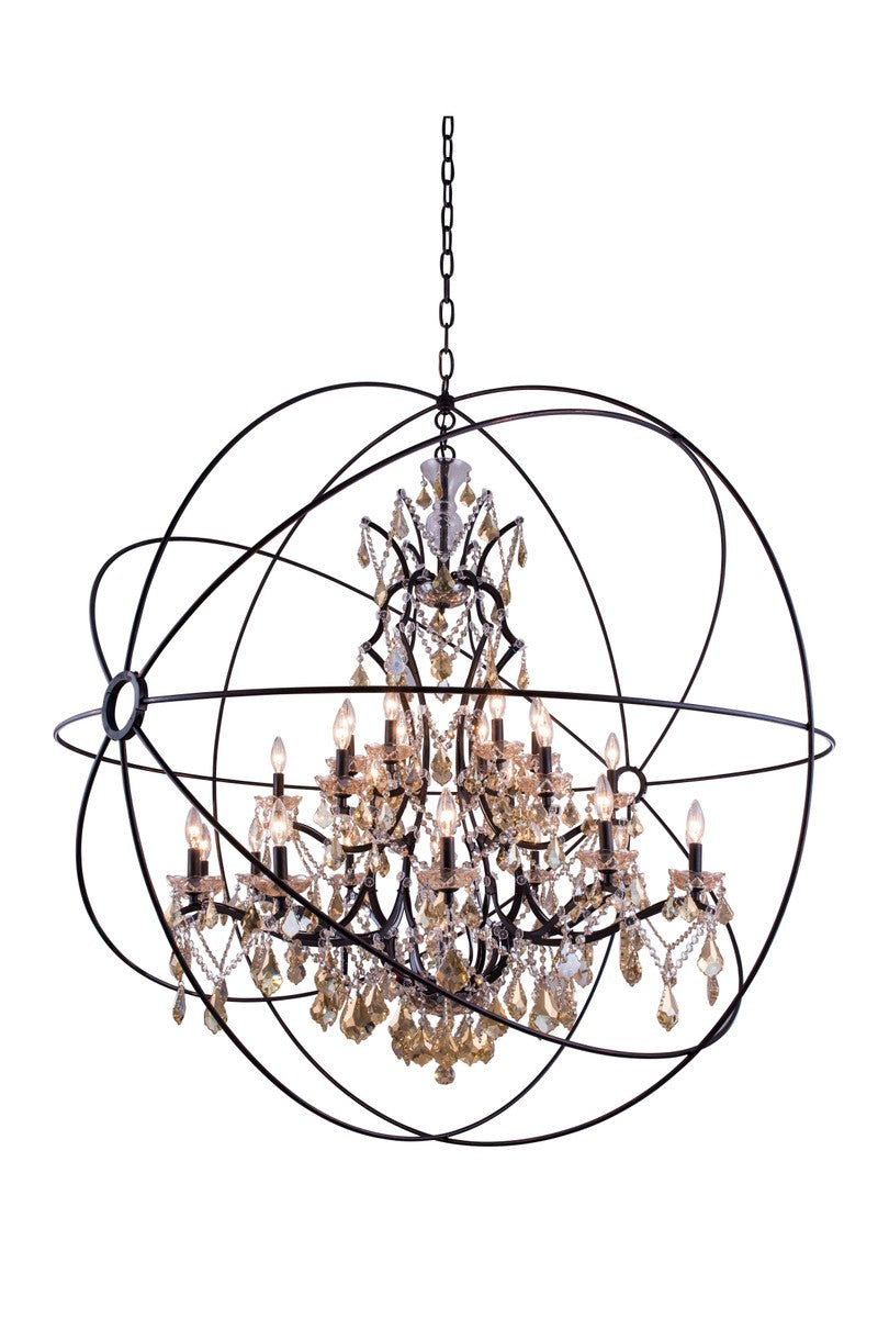 Elegant Lighting - 1130G60DB-GT/RC - 25 Light Chandelier - Geneva - Dark Bronze