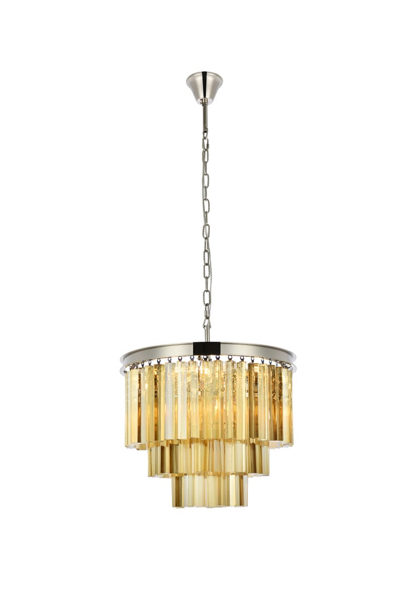 Elegant Lighting - 1201D20PN-GT/RC - Nine Light Chandelier - Sydney - Polished Nickel