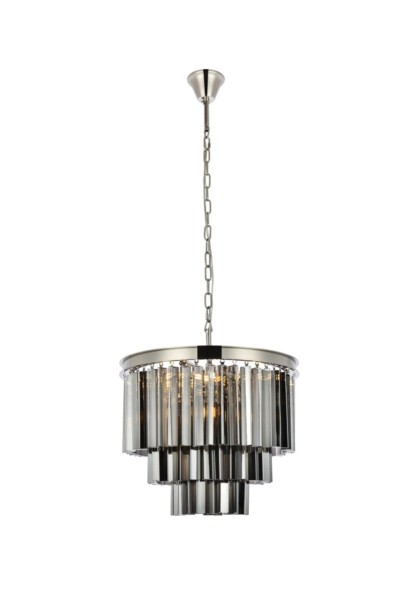 Elegant Lighting - 1201D20PN-SS/RC - Nine Light Chandelier - Sydney - Polished Nickel