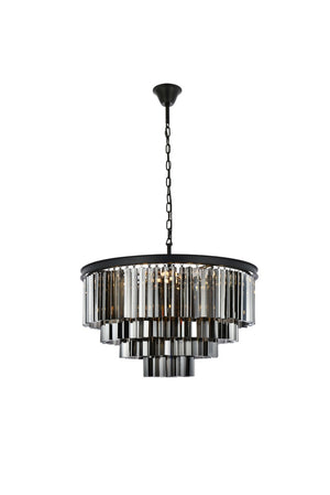 Elegant Lighting - 1201D32MB-SS/RC - 17 Light Chandelier - Sydney - Matte Black