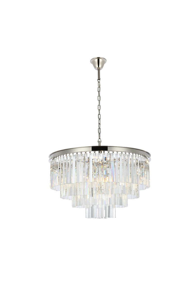 Elegant Lighting - 1201D32PN/RC - 17 Light Chandelier - Sydney - Polished nickel