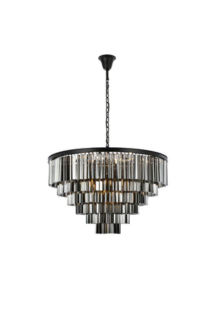 Elegant Lighting - 1201D44MB-SS/RC - 33 Light Chandelier - Sydney - Matte Black