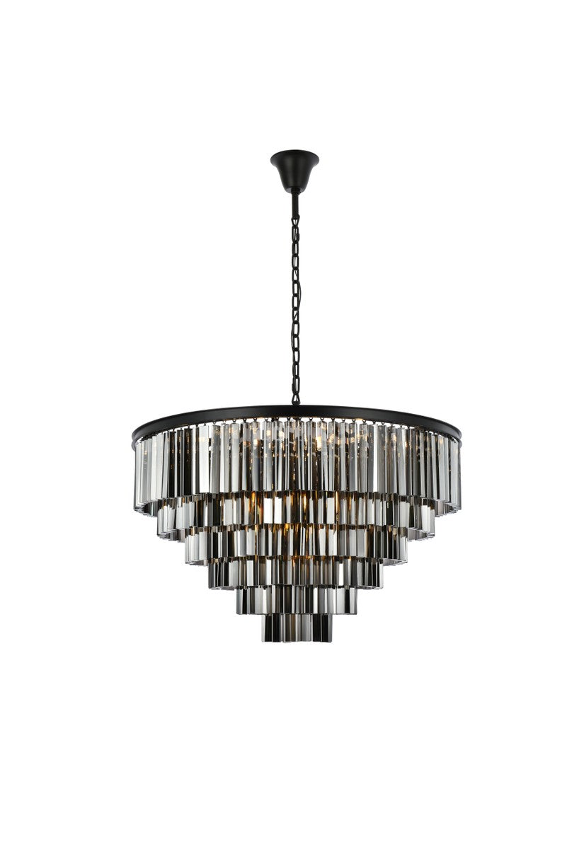 Elegant Lighting - 1201D44MB-SS/RC - 33 Light Chandelier - Sydney - Matte Black