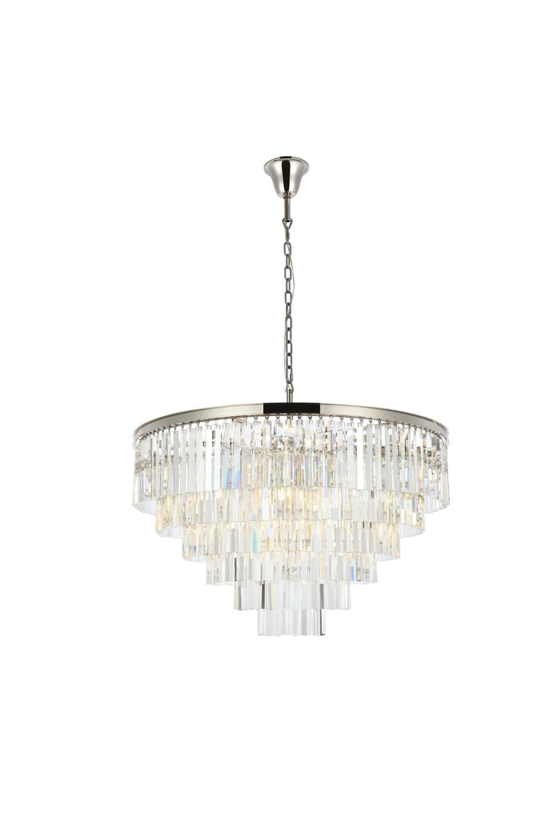 Elegant Lighting - 1201D44PN/RC - 33 Light Chandelier - Sydney - Polished Nickel