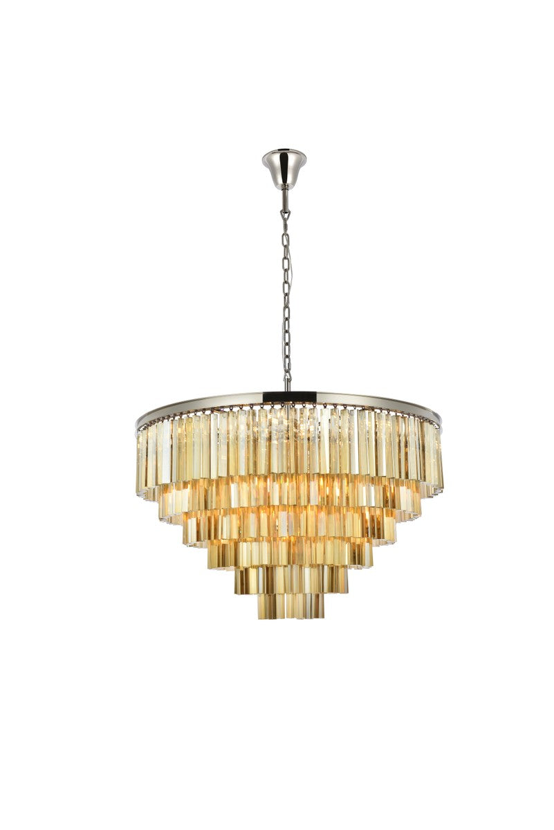 Elegant Lighting - 1201D44PN-GT/RC - 33 Light Chandelier - Sydney - Polished Nickel