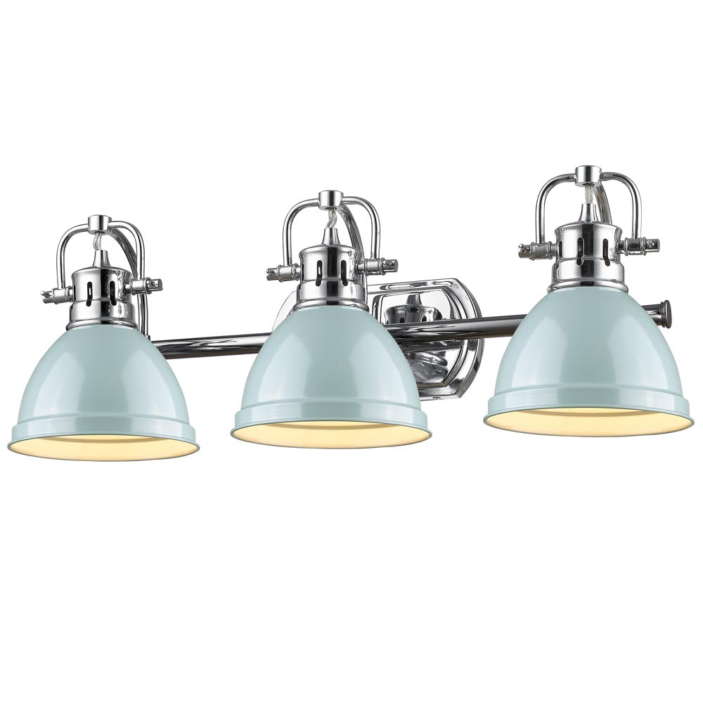 Golden - 3602-BA3 CH-SF - Three Light Bath Vanity - Duncan CH - Chrome