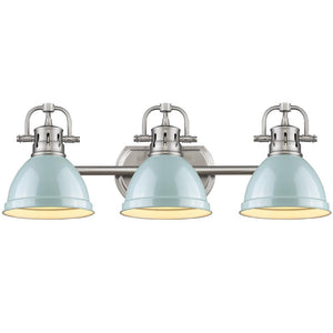 Golden - 3602-BA3 PW-SF - Three Light Bath Vanity - Duncan PW - Pewter