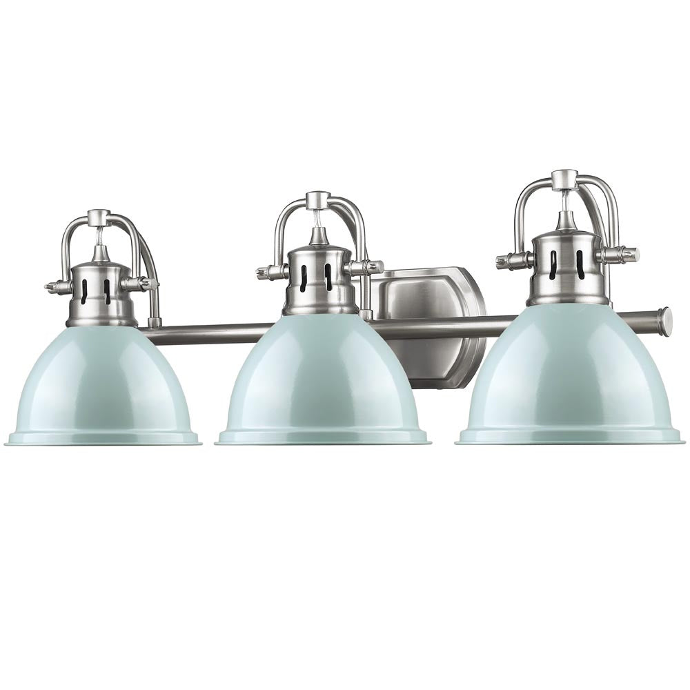 Golden - 3602-BA3 PW-SF - Three Light Bath Vanity - Duncan PW - Pewter