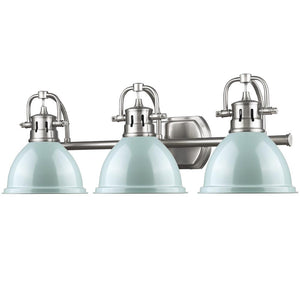 Golden - 3602-BA3 PW-SF - Three Light Bath Vanity - Duncan PW - Pewter