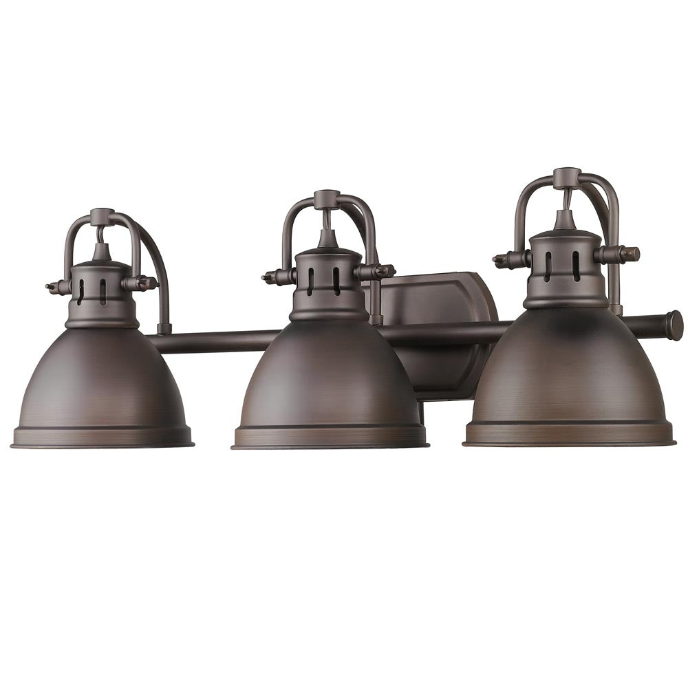 Golden - 3602-BA3 RBZ-RBZ - Three Light Bath Vanity - Duncan RBZ - Rubbed Bronze