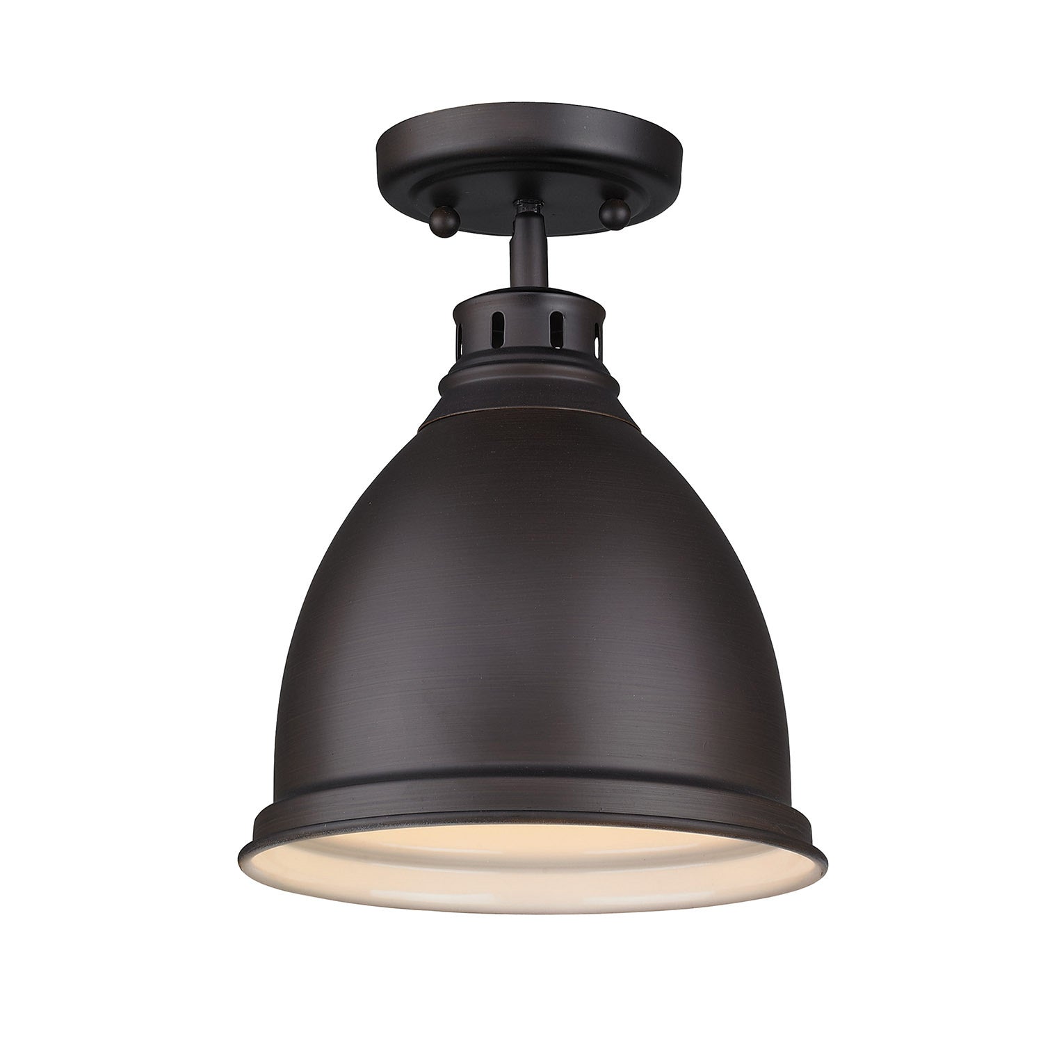 Golden - 3602-FM RBZ-RBZ - One Light Flush Mount - Duncan RBZ - Rubbed Bronze